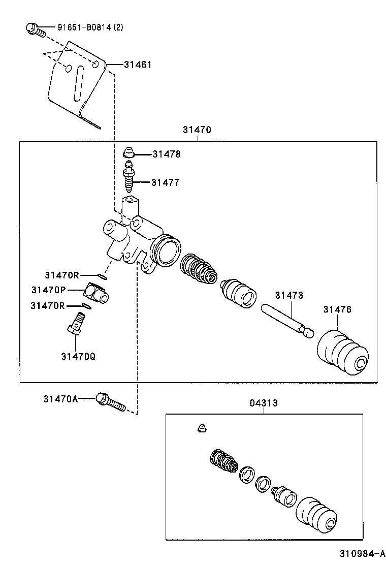 Toyota 31473-22030 ROD, CLUTCH RELEASE CYLINDER PUSH, NO.1