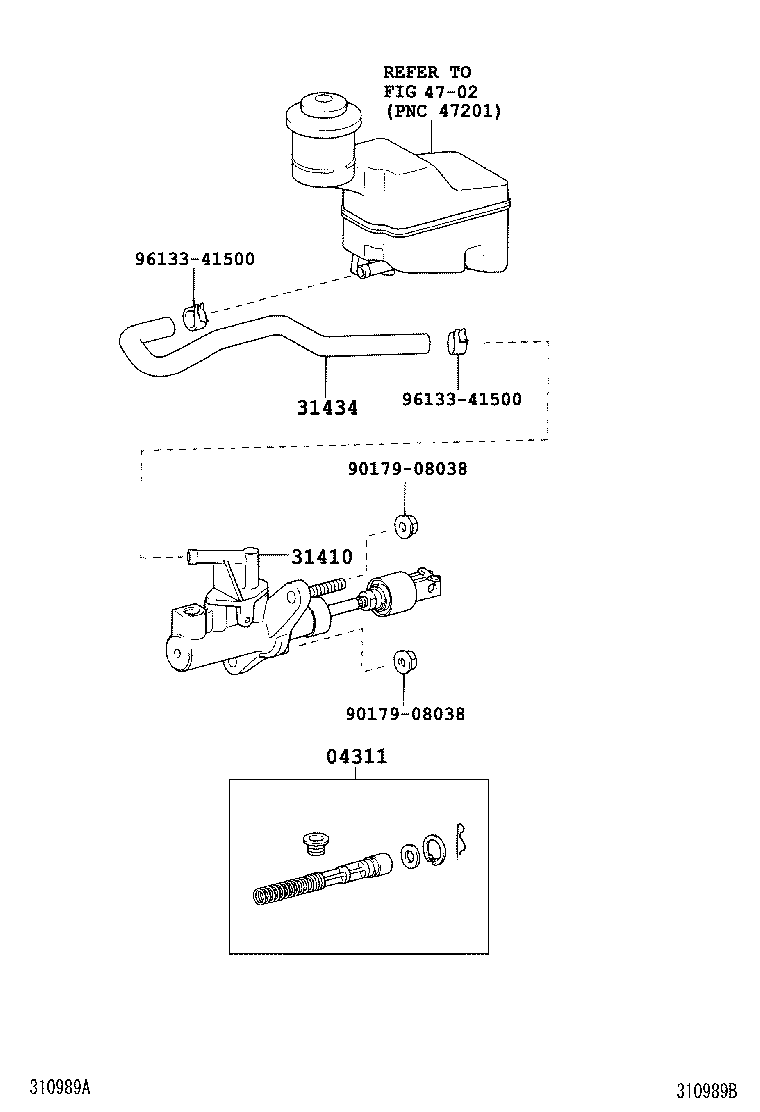 31434-33050 TUBE, CLUTCH RESERVOIR product image