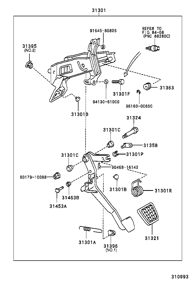 31380-06040 PEDAL SUB-ASSY, CLUTCH product image