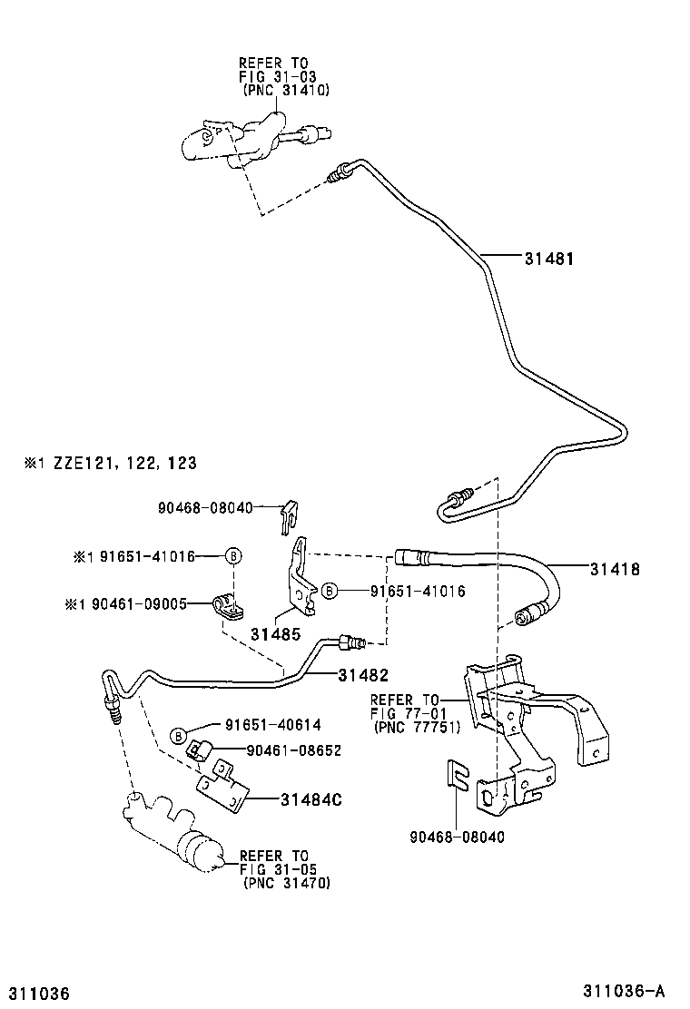 55107-02040 SUPPORT SUB-ASSY, CLUTCH PEDAL product image