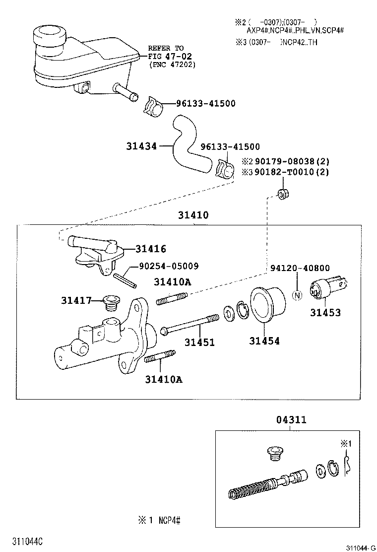 31416-0D010 UNION, CLUTCH MASTER CYLINDER INLET product image