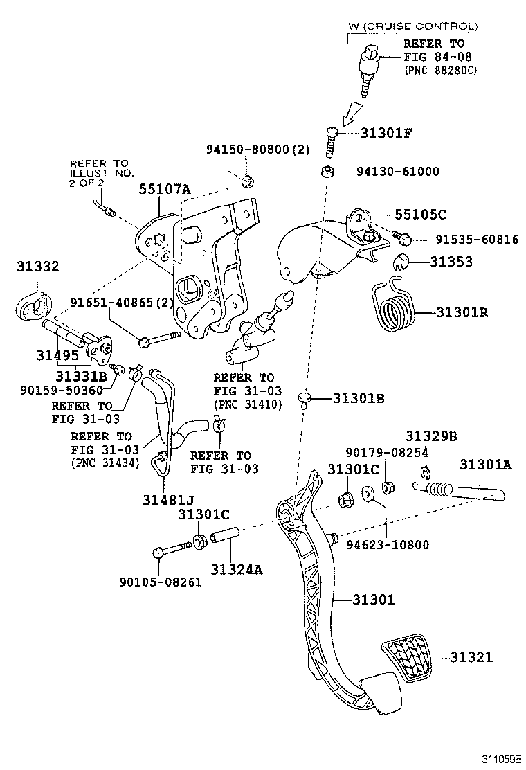 31311-60230 PEDAL SUB-ASSY, CLUTCH product image