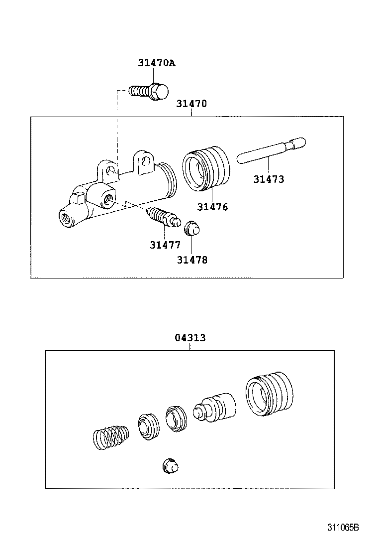 31470-60300 CYLINDER ASSY, CLUTCH RELEASE product image