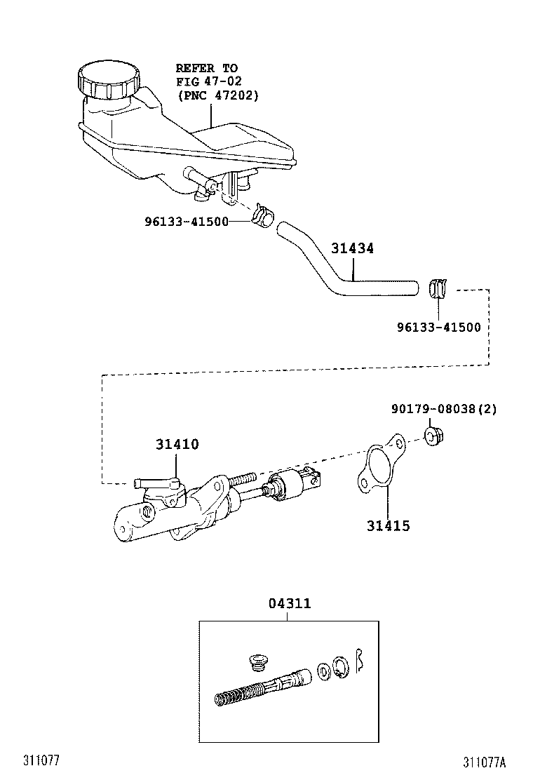 31434-12010 TUBE, CLUTCH RESERVOIR product image