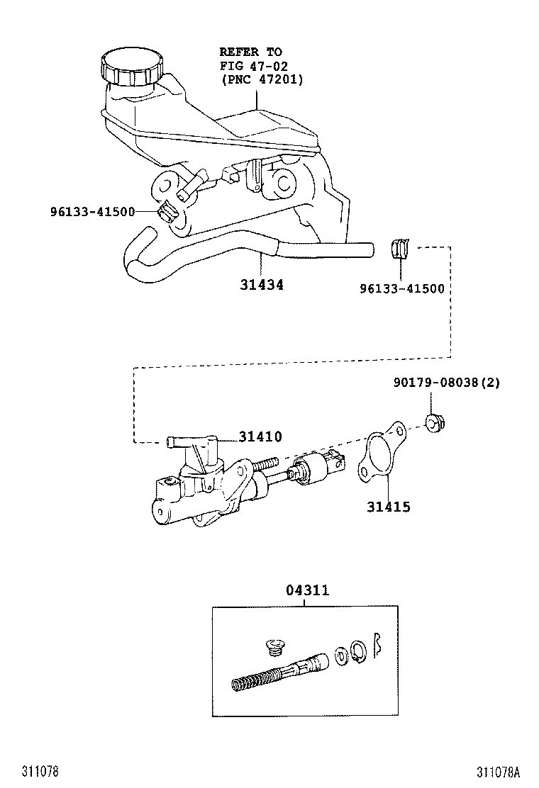 31434-12010 TUBE, CLUTCH RESERVOIR product image
