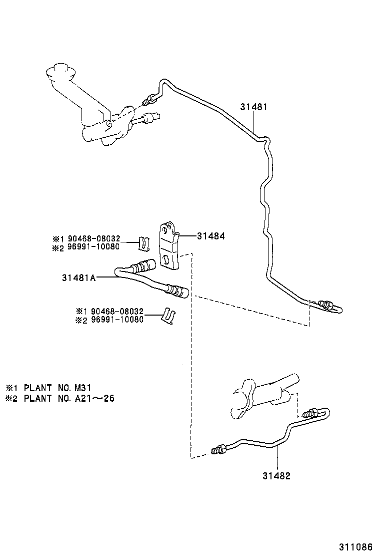 31484-22181 BRACKET, FLEXIBLE HOSE(FOR CLUTCH) product image