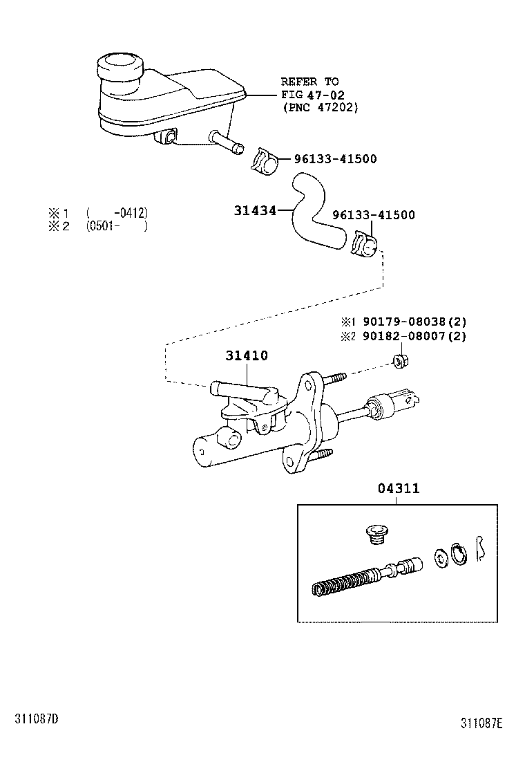 31434-52020 TUBE, CLUTCH RESERVOIR product image