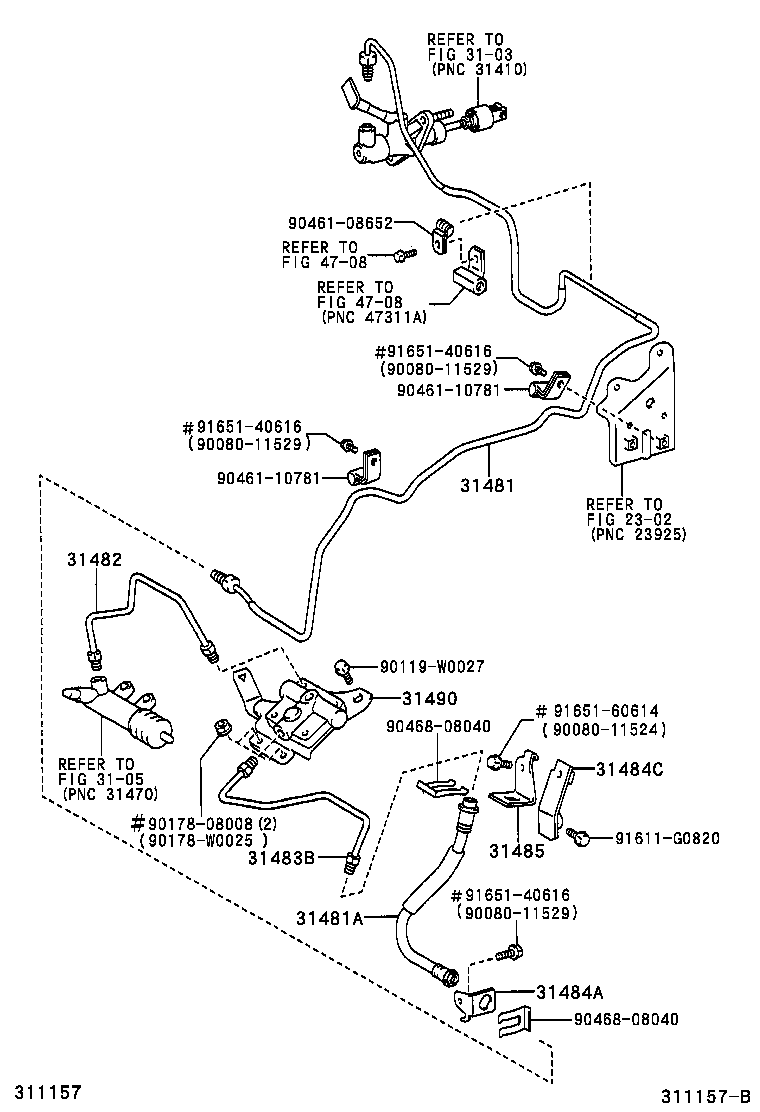 31301-02080 PEDAL SUB-ASSY, CLUTCH product image