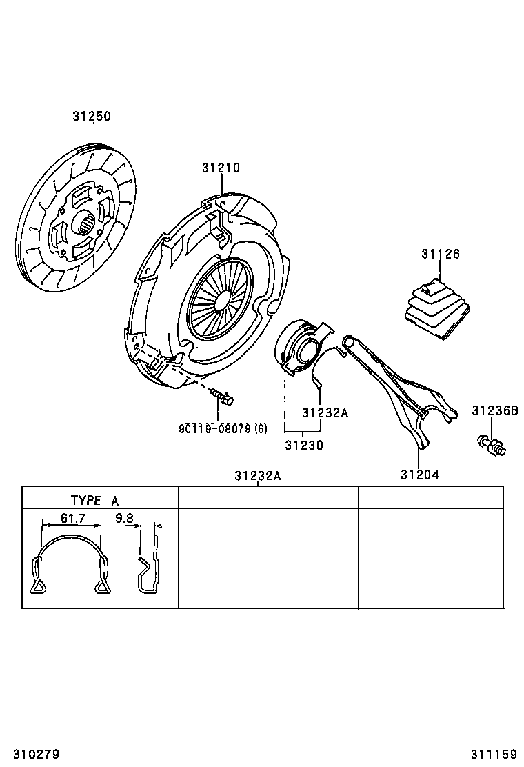 31250-12411 DISC ASSY, CLUTCH product image
