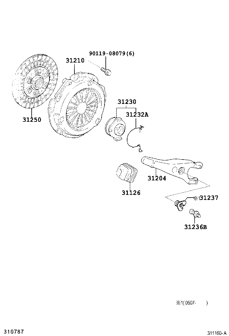 31250-12411 DISC ASSY, CLUTCH product image