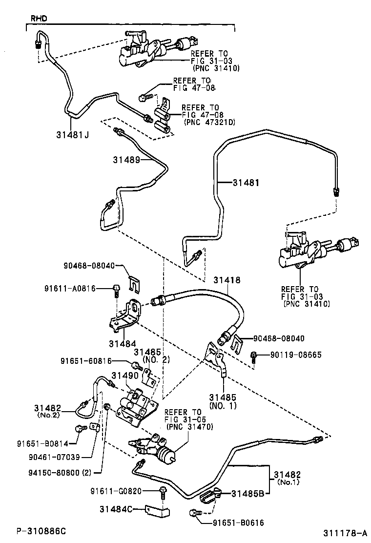 31301-33040 PEDAL SUB-ASSY, CLUTCH product image