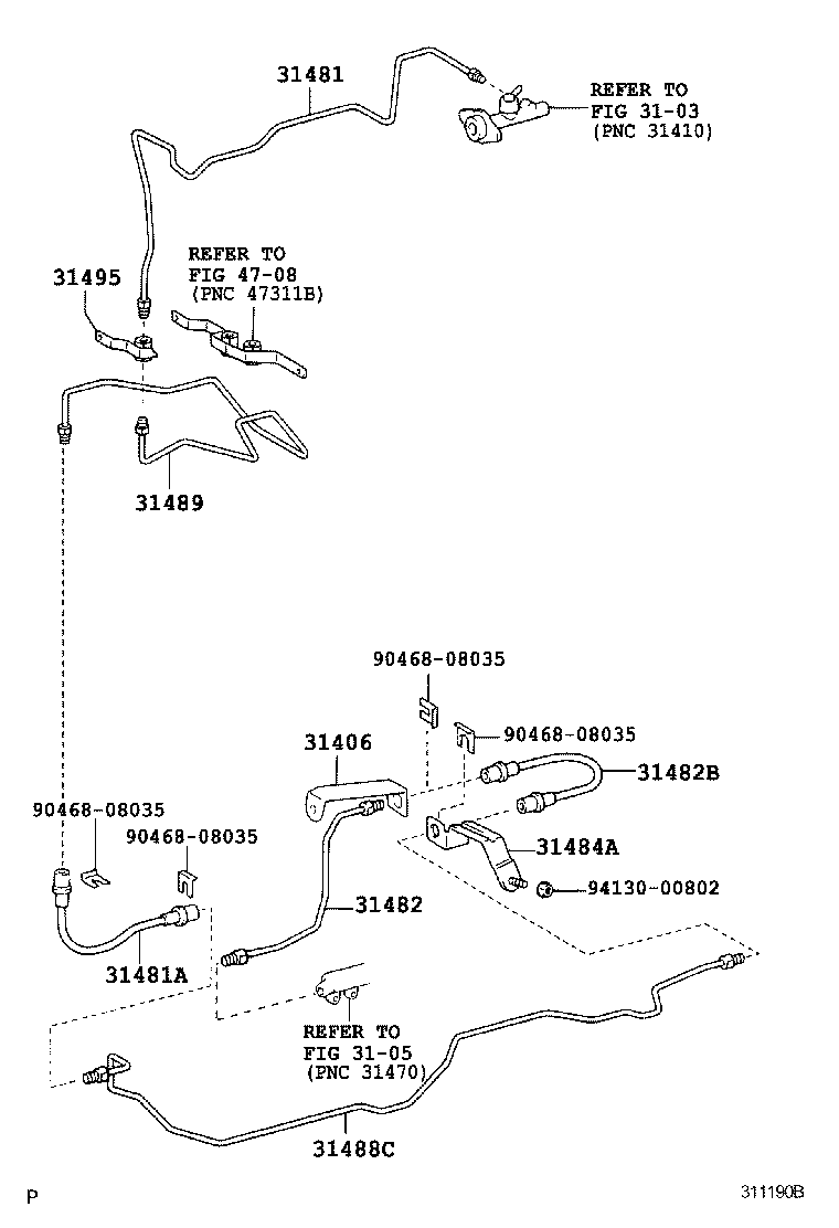 31481-37240 TUBE, FLEXIBLE HOSE TO FLEXIBLE HOSE product image