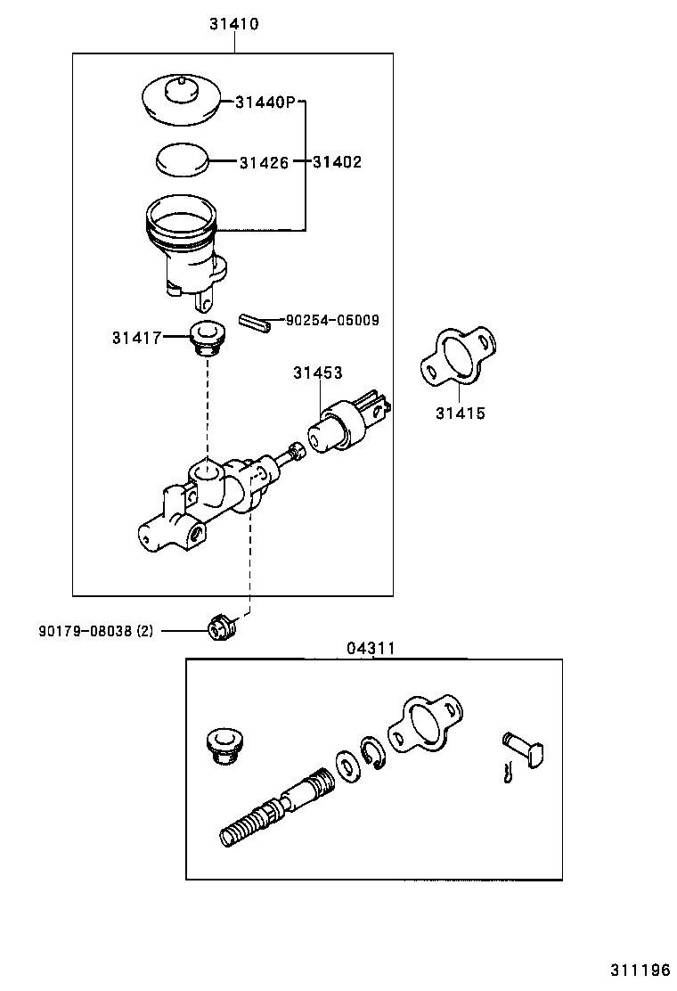 31402-35100 RESERVOIR SUB-ASSY, CLUTCH MASTER CYLINDER product image