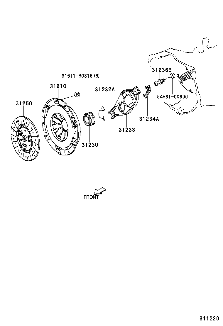 31233-B0010 FORK, CLUTCH RELEASE product image