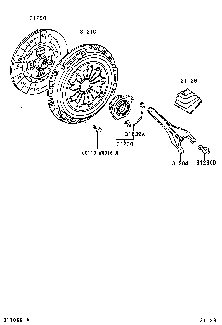 31210-05043 COVER ASSY, CLUTCH product image