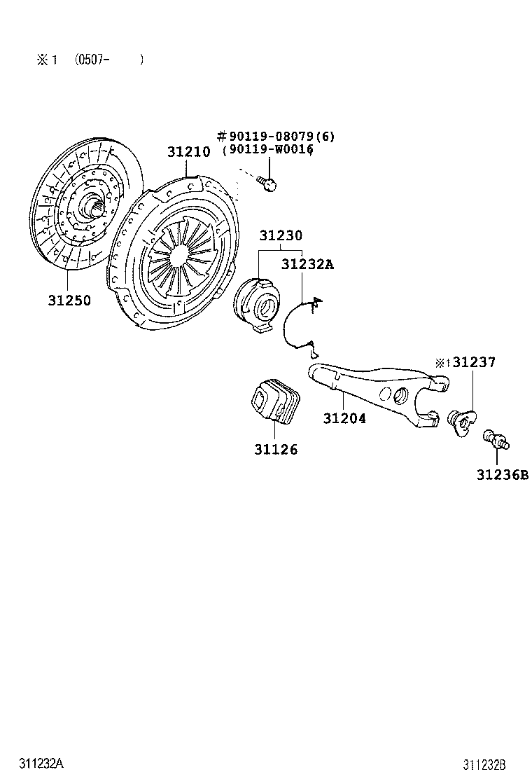 31210-05043 COVER ASSY, CLUTCH product image