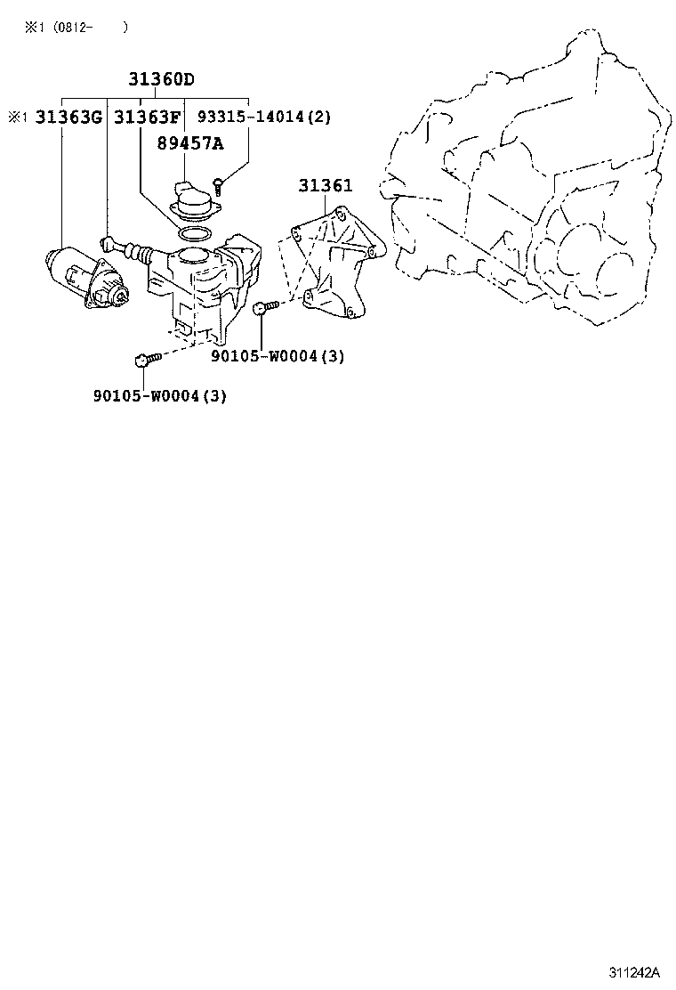 31363-12010 MOTOR, CLUTCH ACTUATOR product image