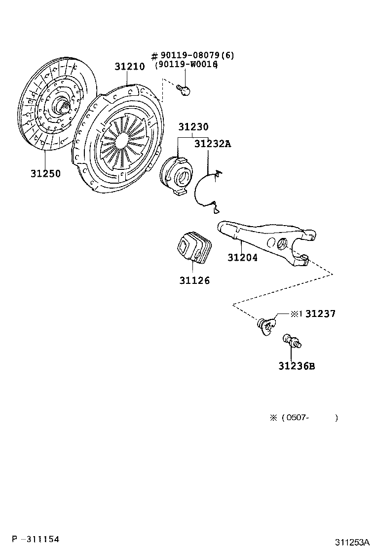 31210-12241 COVER ASSY, CLUTCH product image