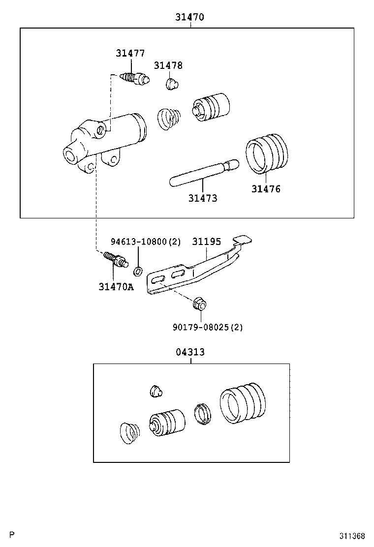 31475-37020 NUT, CLUTCH RELEASE CYLINDER PUSH ROD product image