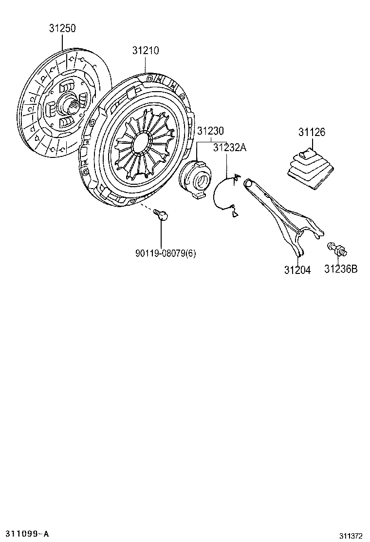 31210-52051 COVER ASSY, CLUTCH product image