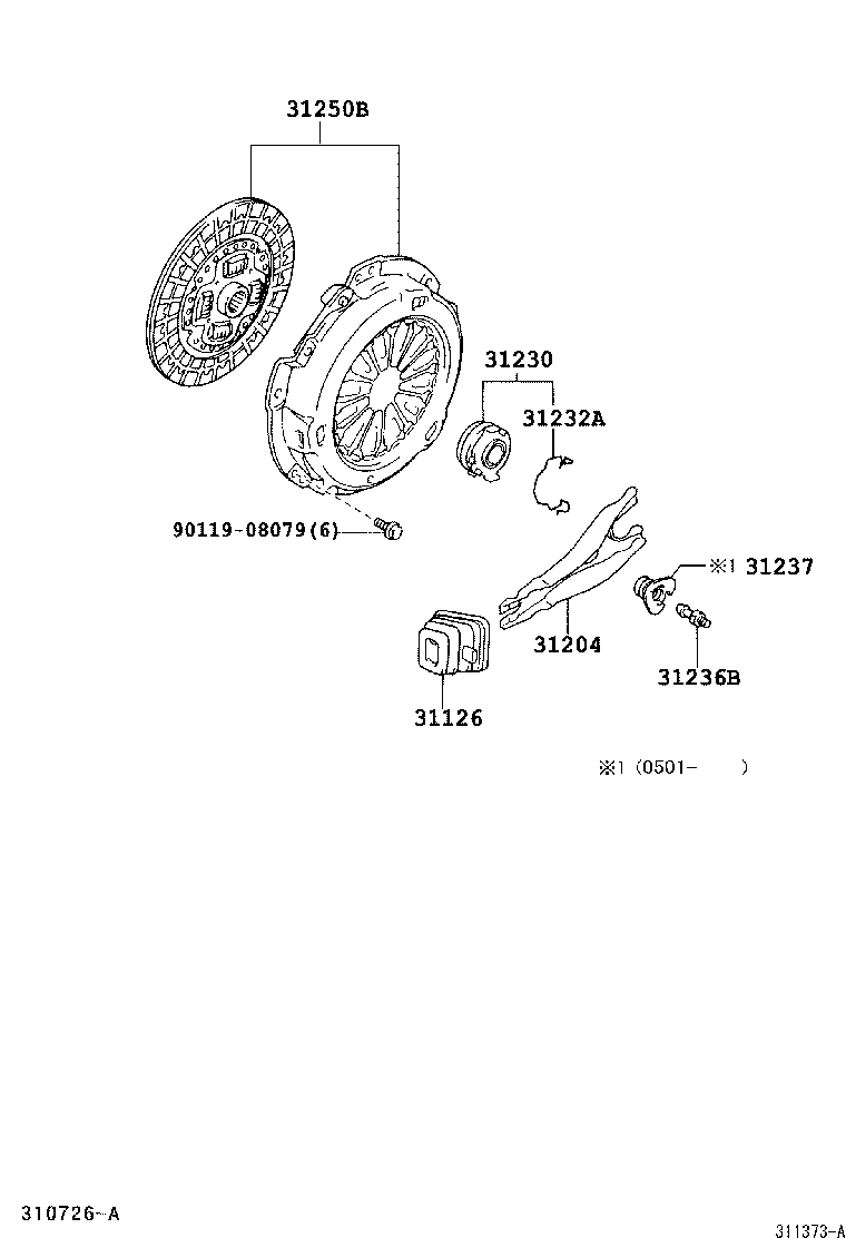 31210-12241 COVER ASSY, CLUTCH product image