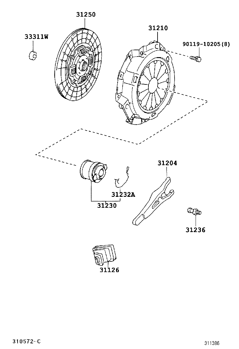31250-36632 DISC ASSY, CLUTCH product image