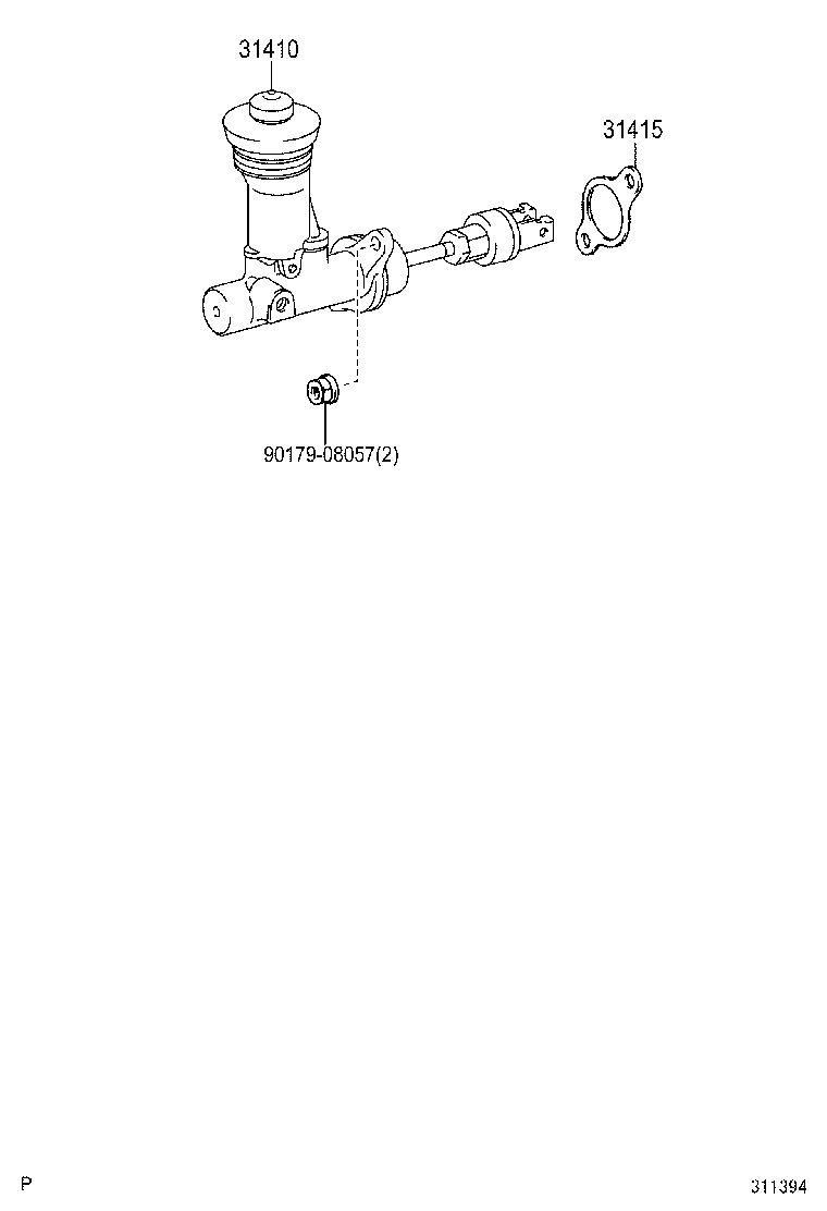 31410-34020 CYLINDER ASSY, CLUTCH MASTER product image