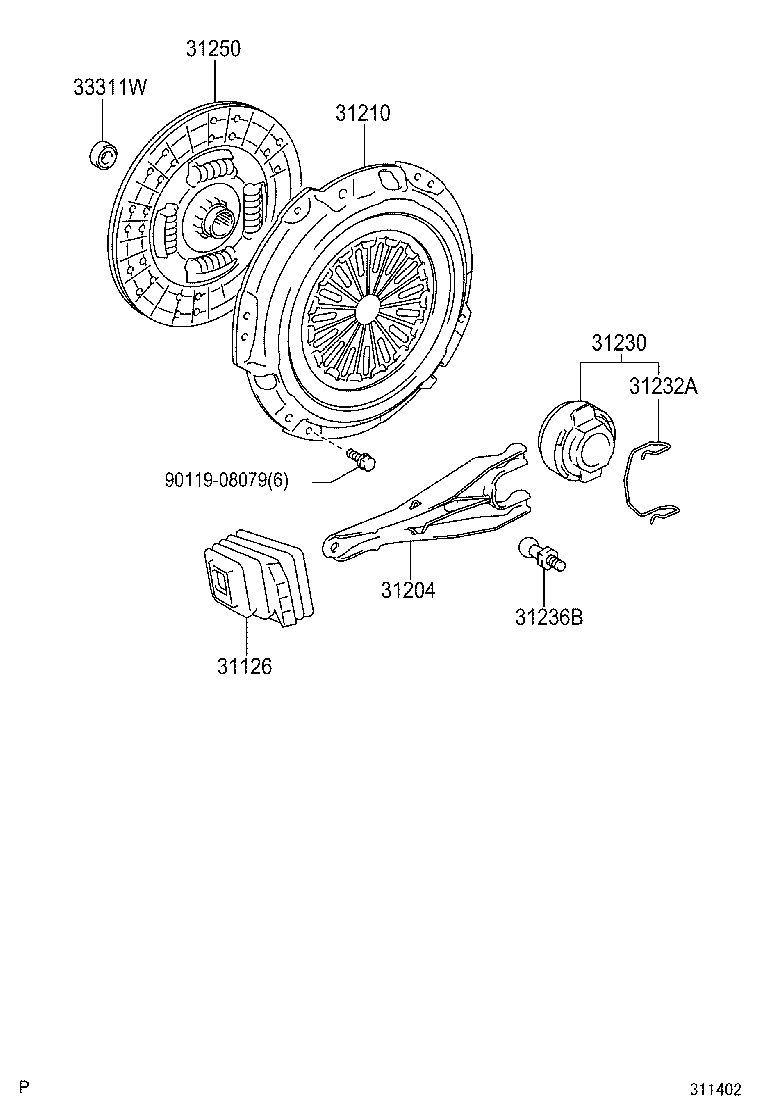 31250-60360 DISC ASSY, CLUTCH product image