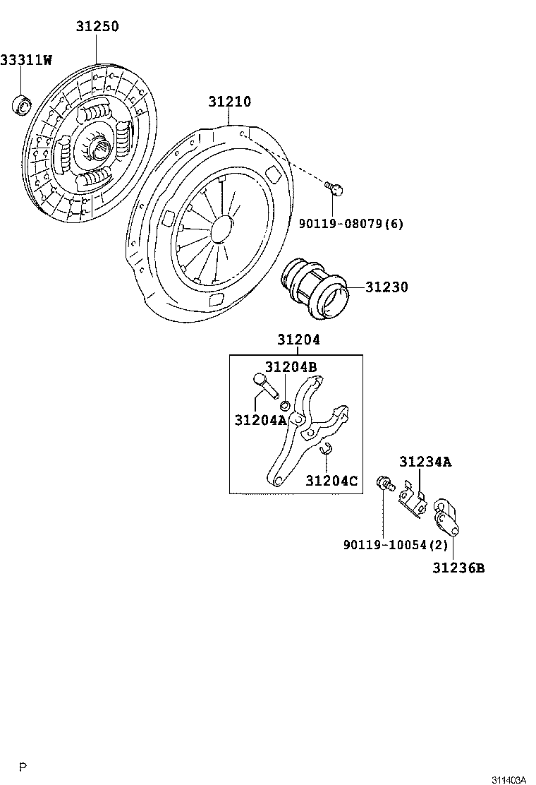 31250-60381 DISC ASSY, CLUTCH product image