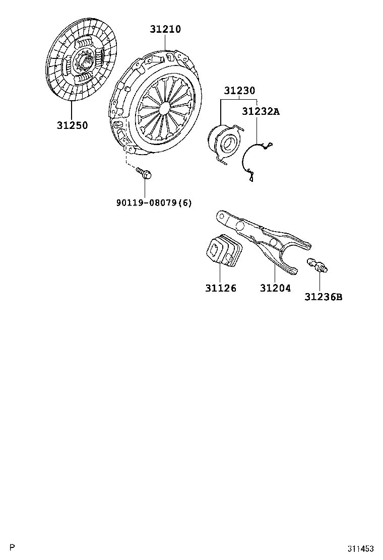 31210-12290 COVER ASSY, CLUTCH product image