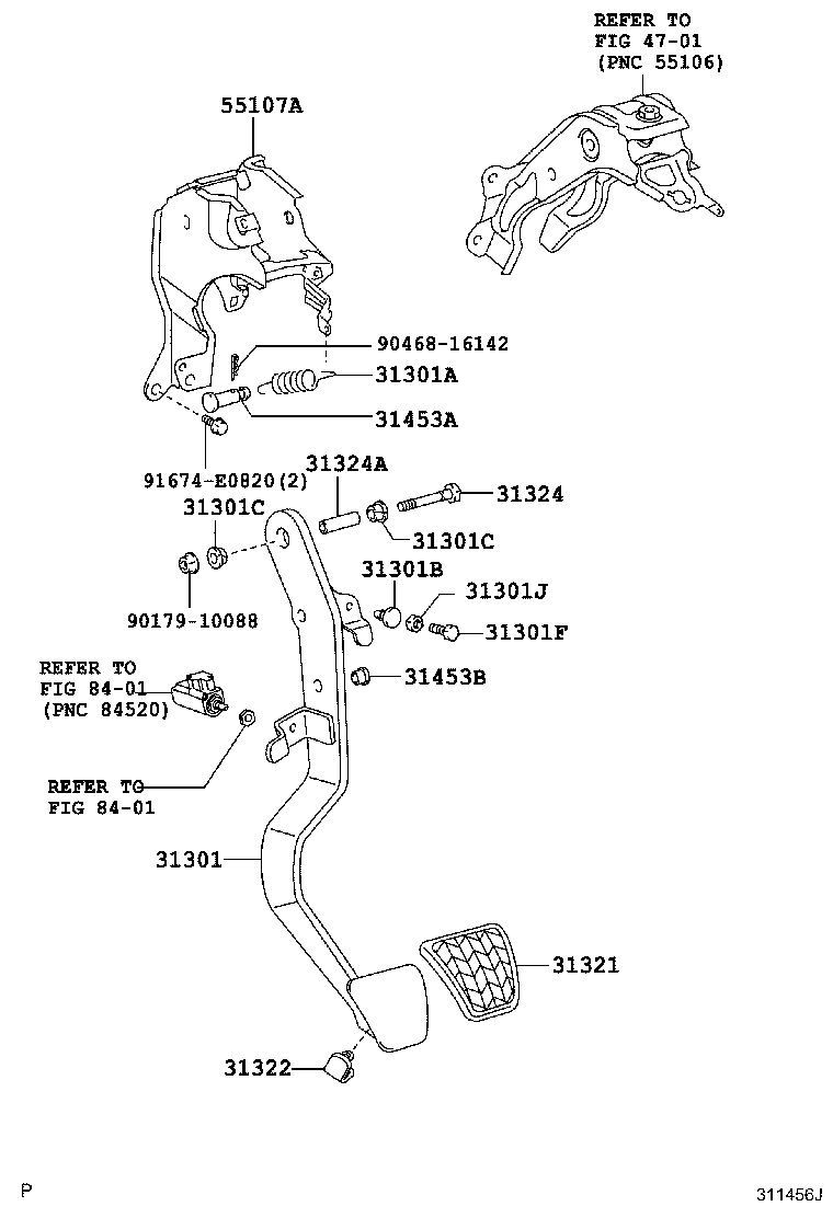31484-52150 BRACKET, CLUTCH TUBE, NO.1 product image