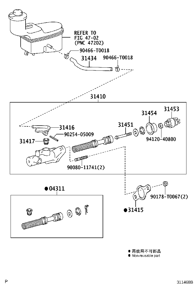 31454-0K010 BOOT, CLUTCH MASTER CYLINDER product image