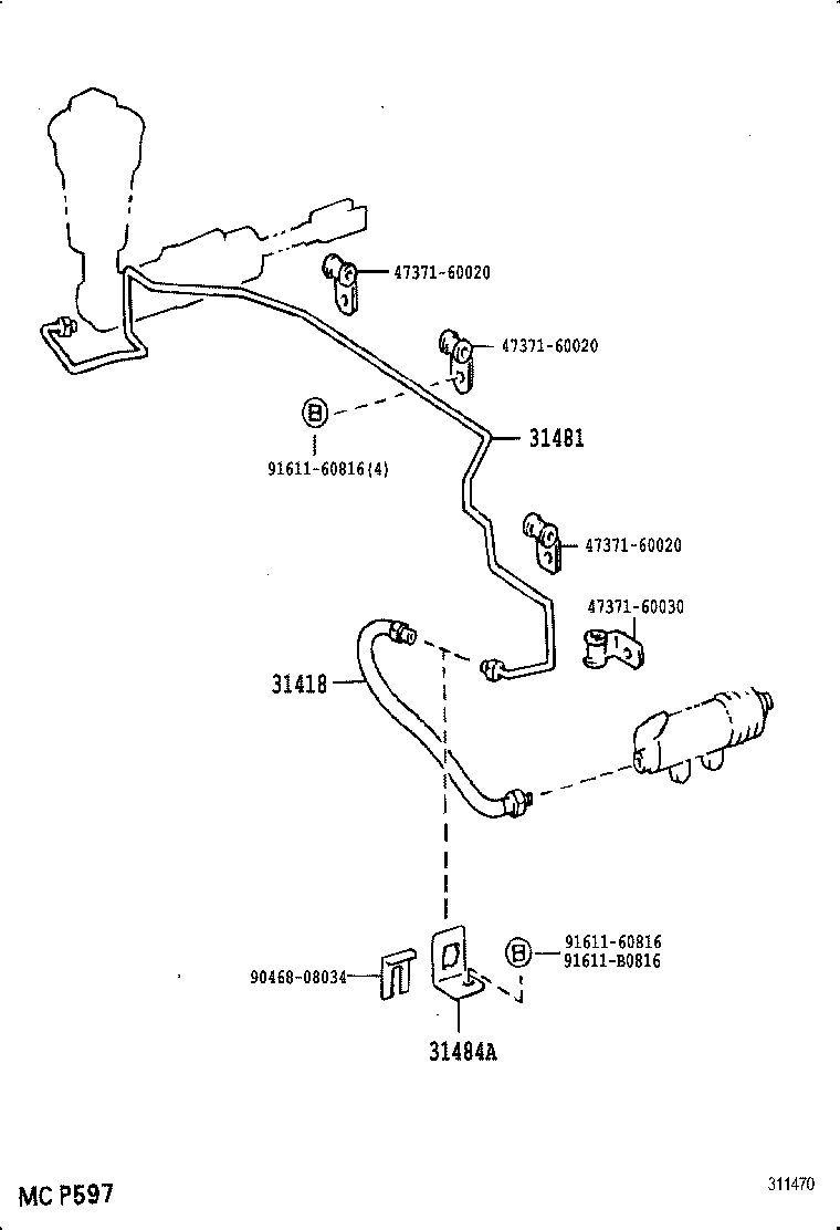 31301-60120 PEDAL SUB-ASSY, CLUTCH product image