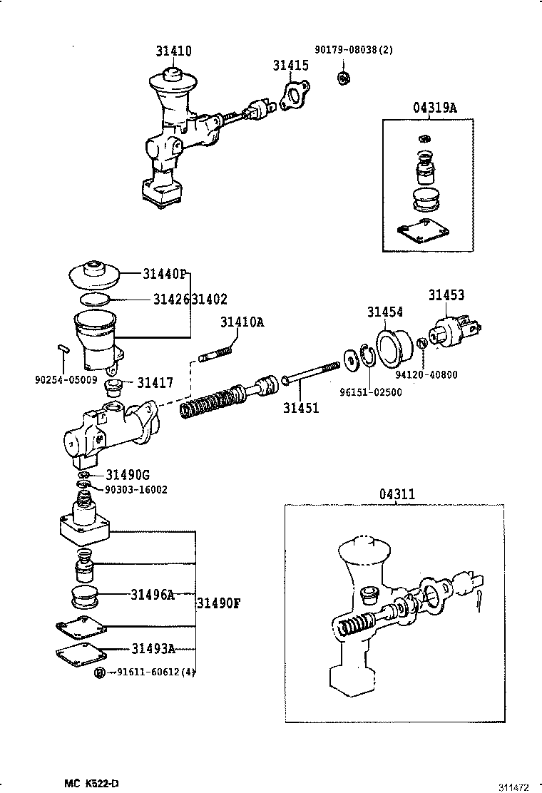 31402-60040 RESERVOIR SUB-ASSY, CLUTCH MASTER CYLINDER product image
