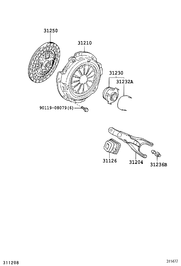 31250-02300 DISC ASSY, CLUTCH product image
