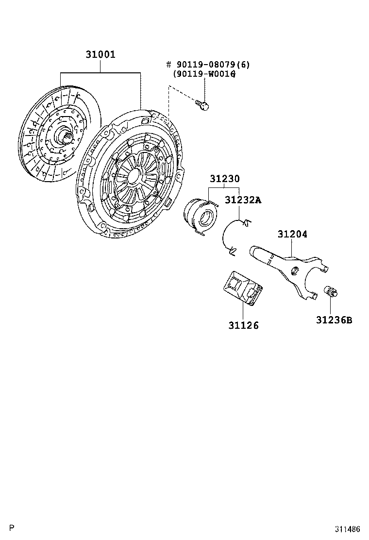 31210-05043 COVER ASSY, CLUTCH product image