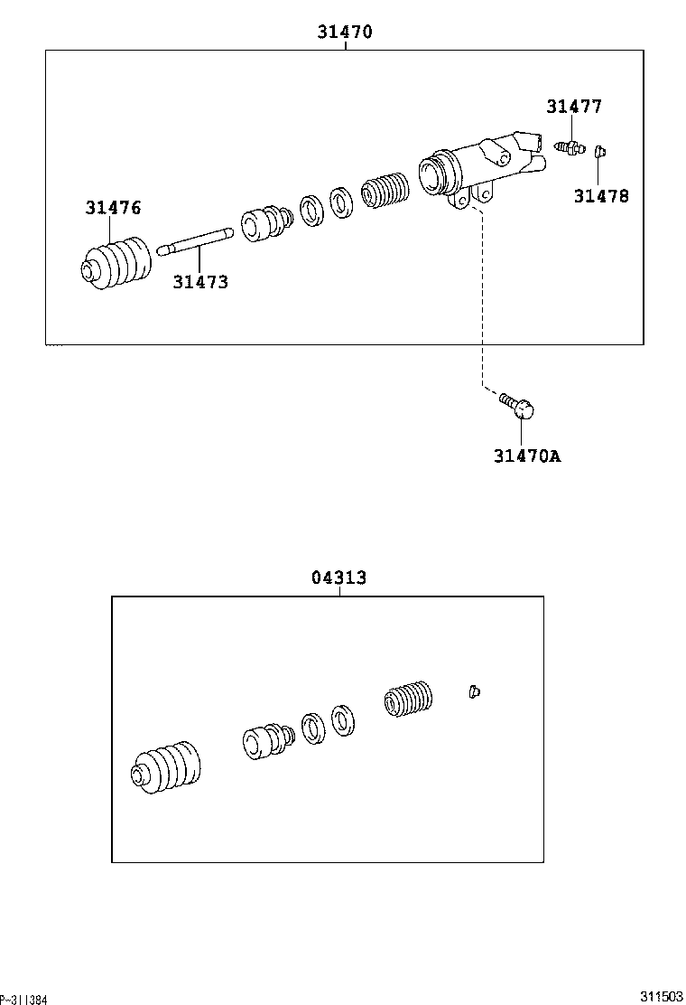 31473-14030 ROD, CLUTCH RELEASE CYLINDER PUSH, NO.1 product image