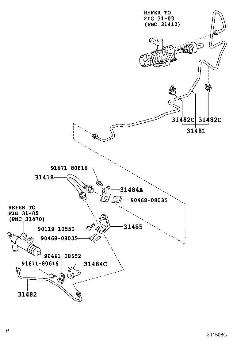 Toyota 55107-52181 SUPPORT SUB-ASSY, CLUTCH PEDAL
