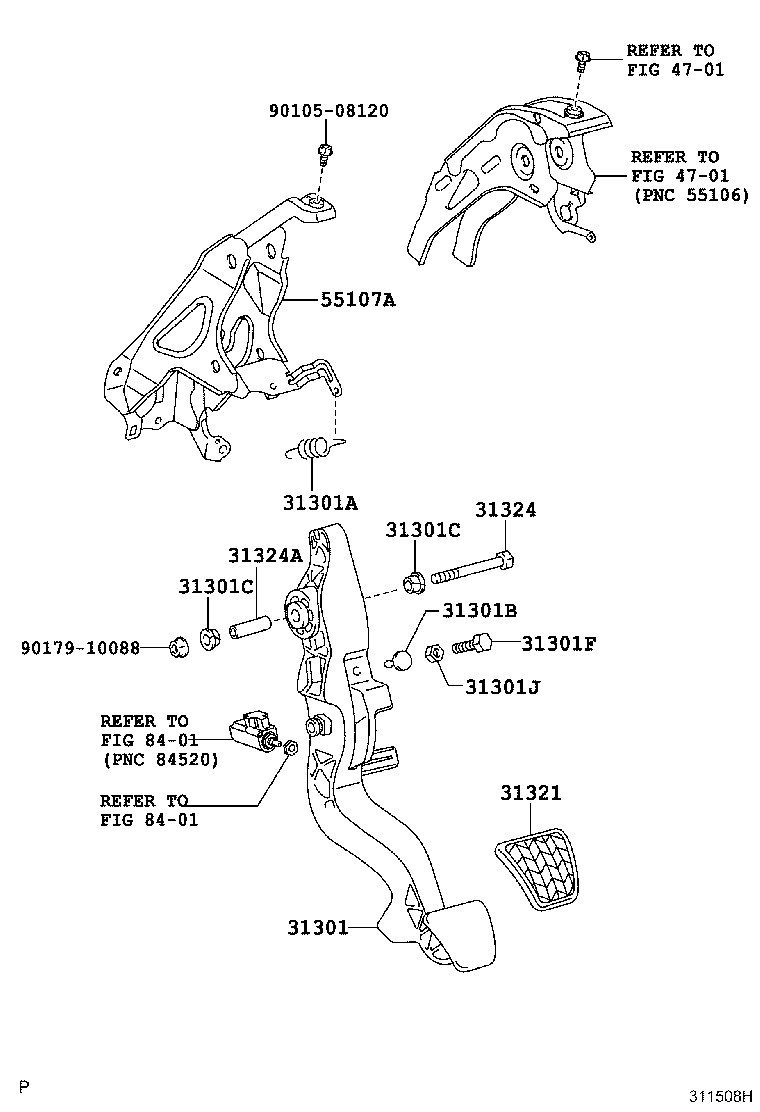 Toyota 31484-52150 BRACKET, CLUTCH TUBE, NO.1