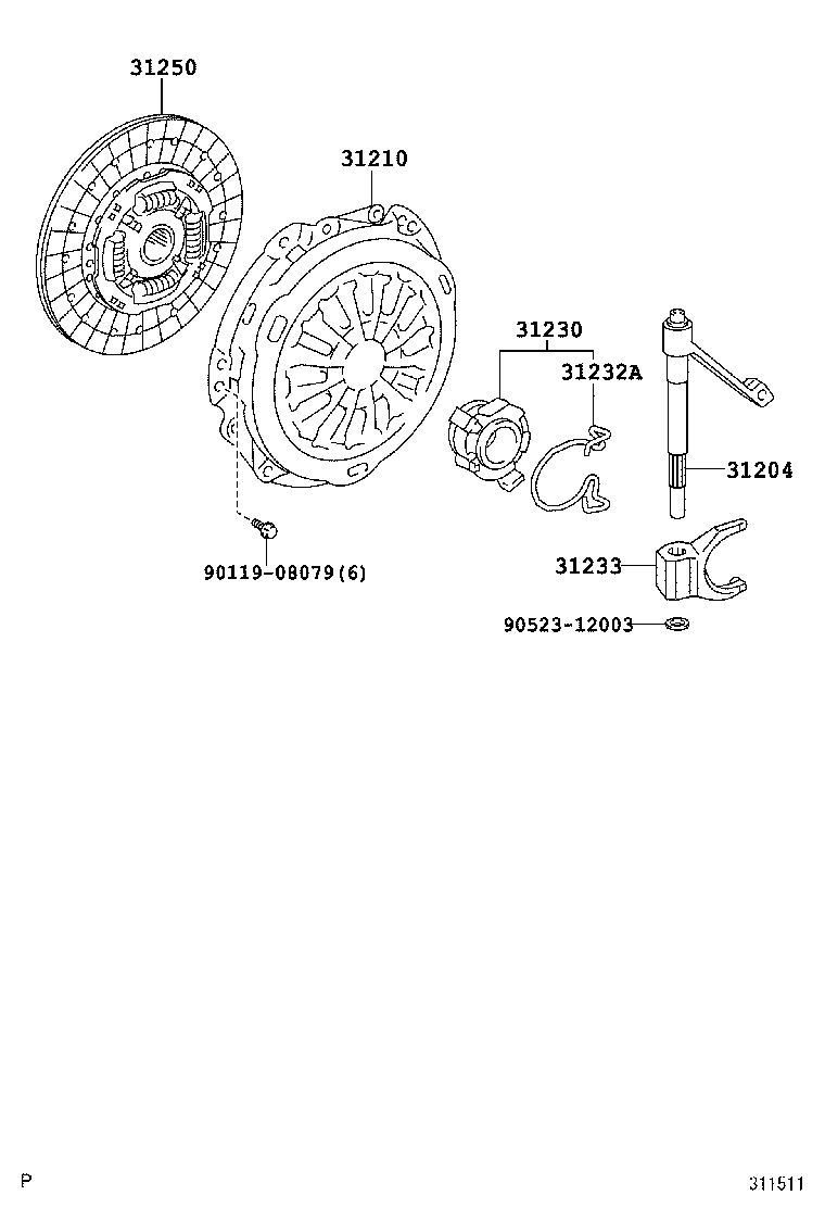 31210-12290 COVER ASSY, CLUTCH product image