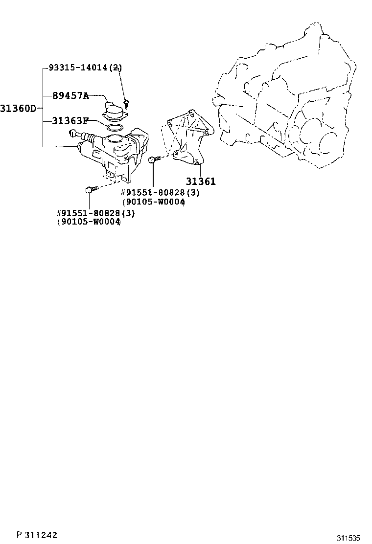 31360-52030 ACTUATOR ASSY, CLUTCH product image