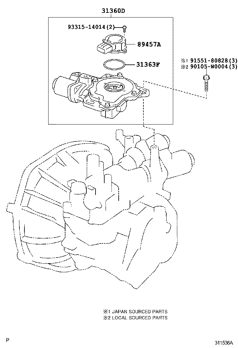 31360-52030 ACTUATOR ASSY, CLUTCH product image