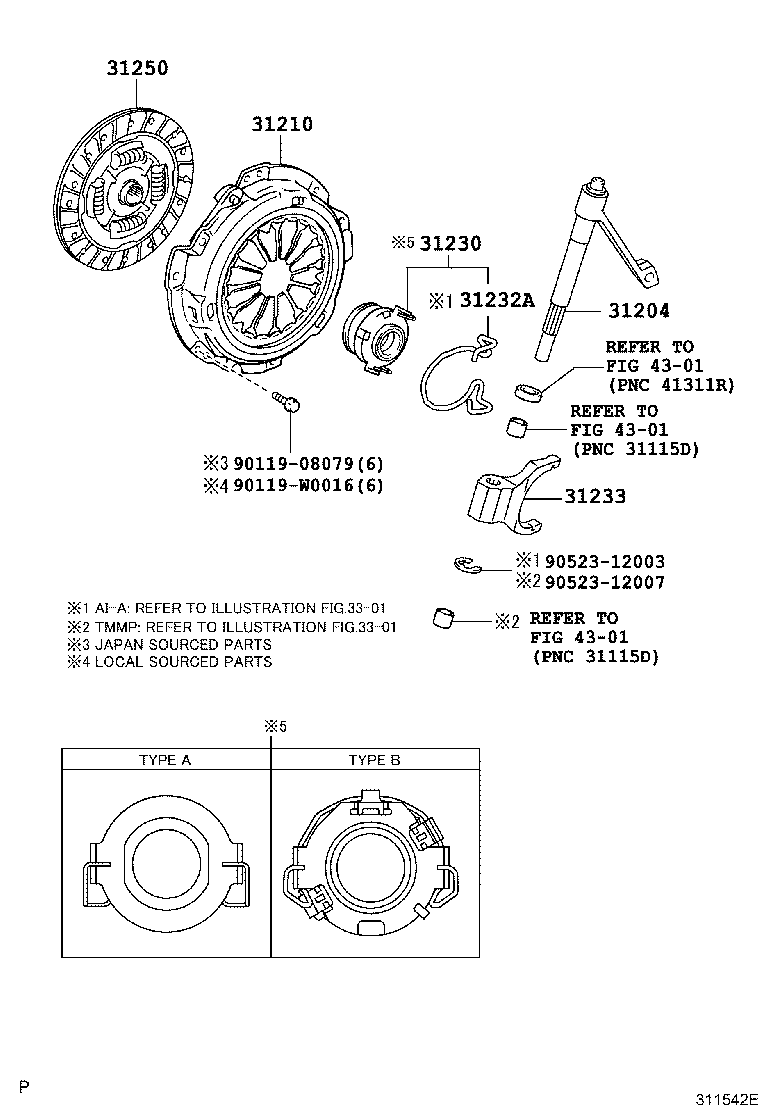 Toyota 31210-52110 COVER ASSY, CLUTCH
