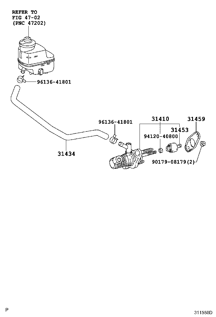 31404-42010 CLEVIS, CLUTCH MASTER CYLINDER PUSH ROD product image