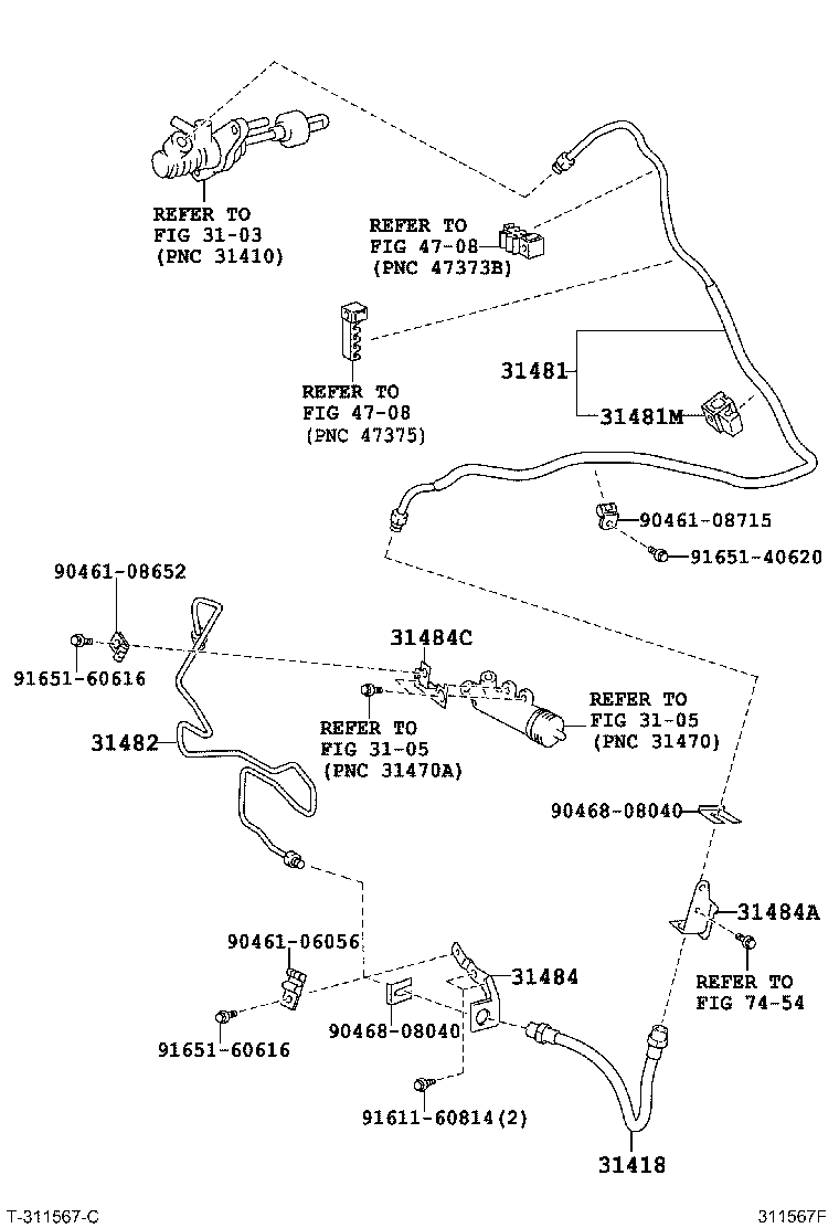 31301-42080 PEDAL SUB-ASSY, CLUTCH product image