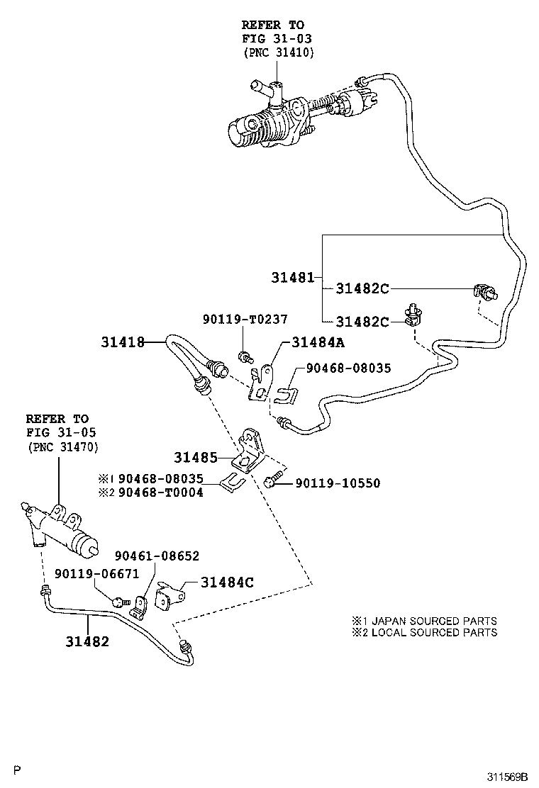 31301-0D080 PEDAL SUB-ASSY, CLUTCH product image