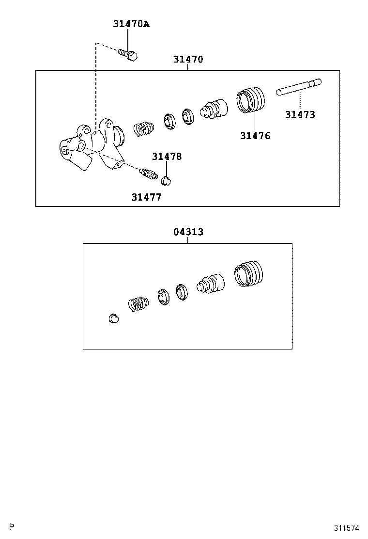 31473-14030 ROD, CLUTCH RELEASE CYLINDER PUSH, NO.1 product image