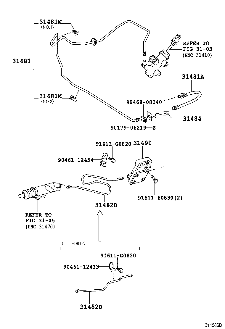 Toyota 90949-01D12 CLAMP(FOR CLUTCH MASTER CYLINDER TUBE)