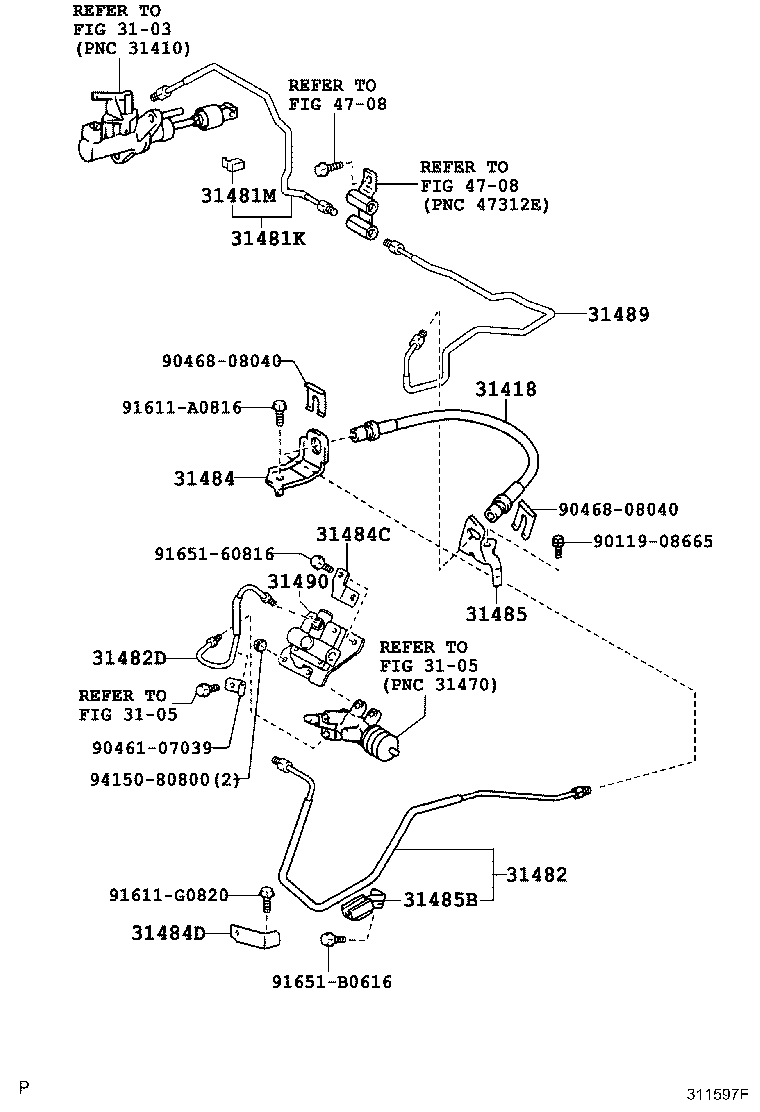 31301-33070 PEDAL SUB-ASSY, CLUTCH product image
