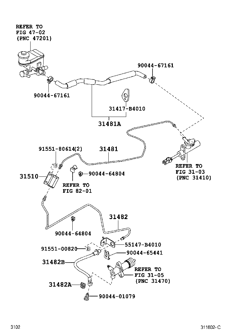 31310-B4010 PEDAL SUB-ASSY, CLUTCH product image